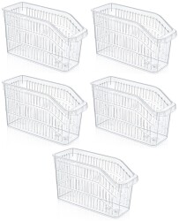 Fevito Buzdolabı Sepeti Dolap Içi Düzenleyici Sepet Organizer Şeffaf 5 Adet 30x17x16 No :2 - 4