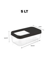 Fevito Kolay Kayar Kapaklı Tablet Deterjan Saklama Kutusu 5 Litre Siyah Multibox - 2